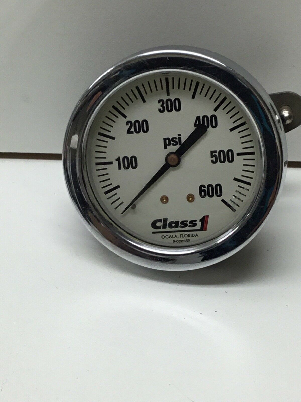 Class 1 Pressure Gauge, 0600 Psi, 3” Face. Great Used Condition Air