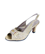 FLORAL Nadine Women Wide Width Peep Toe Dress Slingback Shoes With Jewels  - $53.95