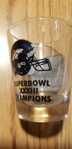 DENVER BRONCOS Superbowl 33 Champs Champions Shot Glass NFL Football Really Nice - $6.92