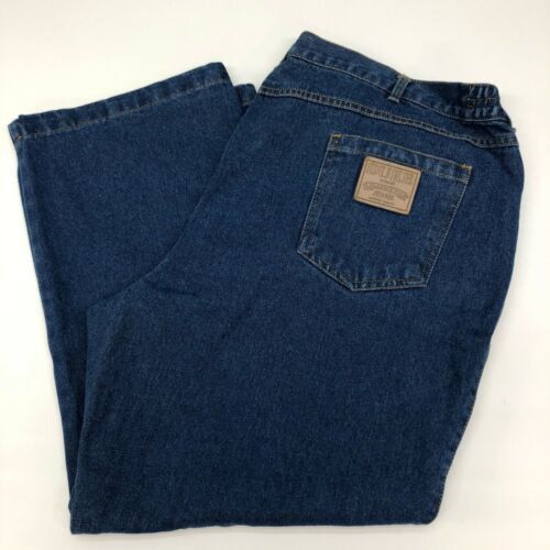 Haband Duke Classic Jeans Mens 42 Blue Straight Leg Elastic Side Panel ...
