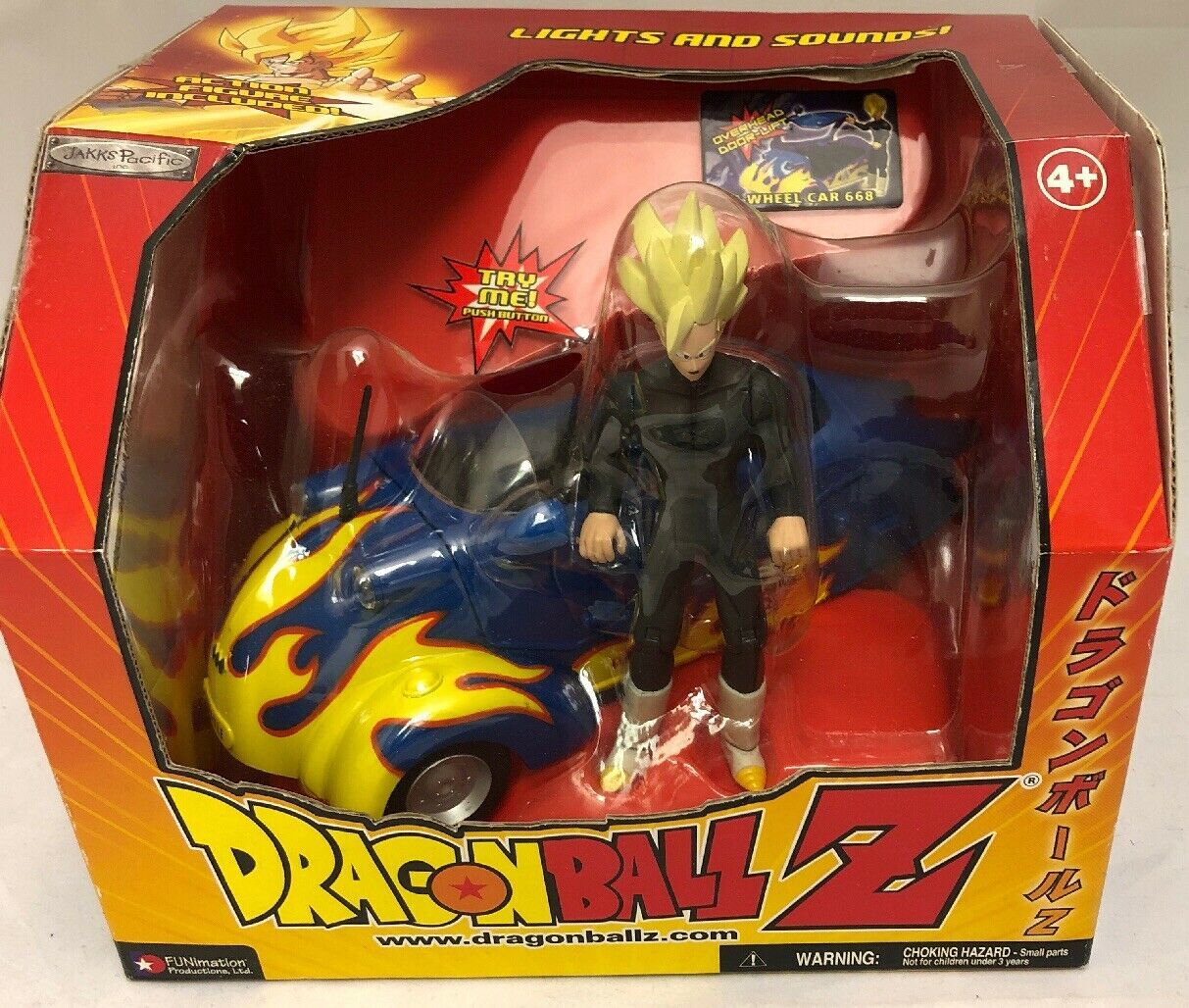 Dragon Ball Z 3 Wheel Car 668 Gohan Action Figure Lights Sounds Series 4 Videl DragonBall Z