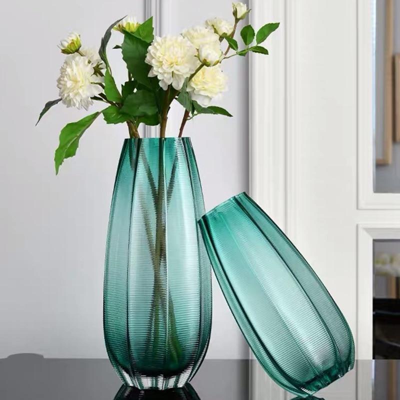 Top Quality Flower Rim Glass Vase Hydroponics Home Decoration Ornaments Retro Pl