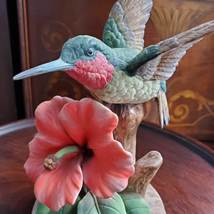 Bird Figurine, Ruby-Throated Hummingbird, Porcelain Vintage, Angeline Original image 2