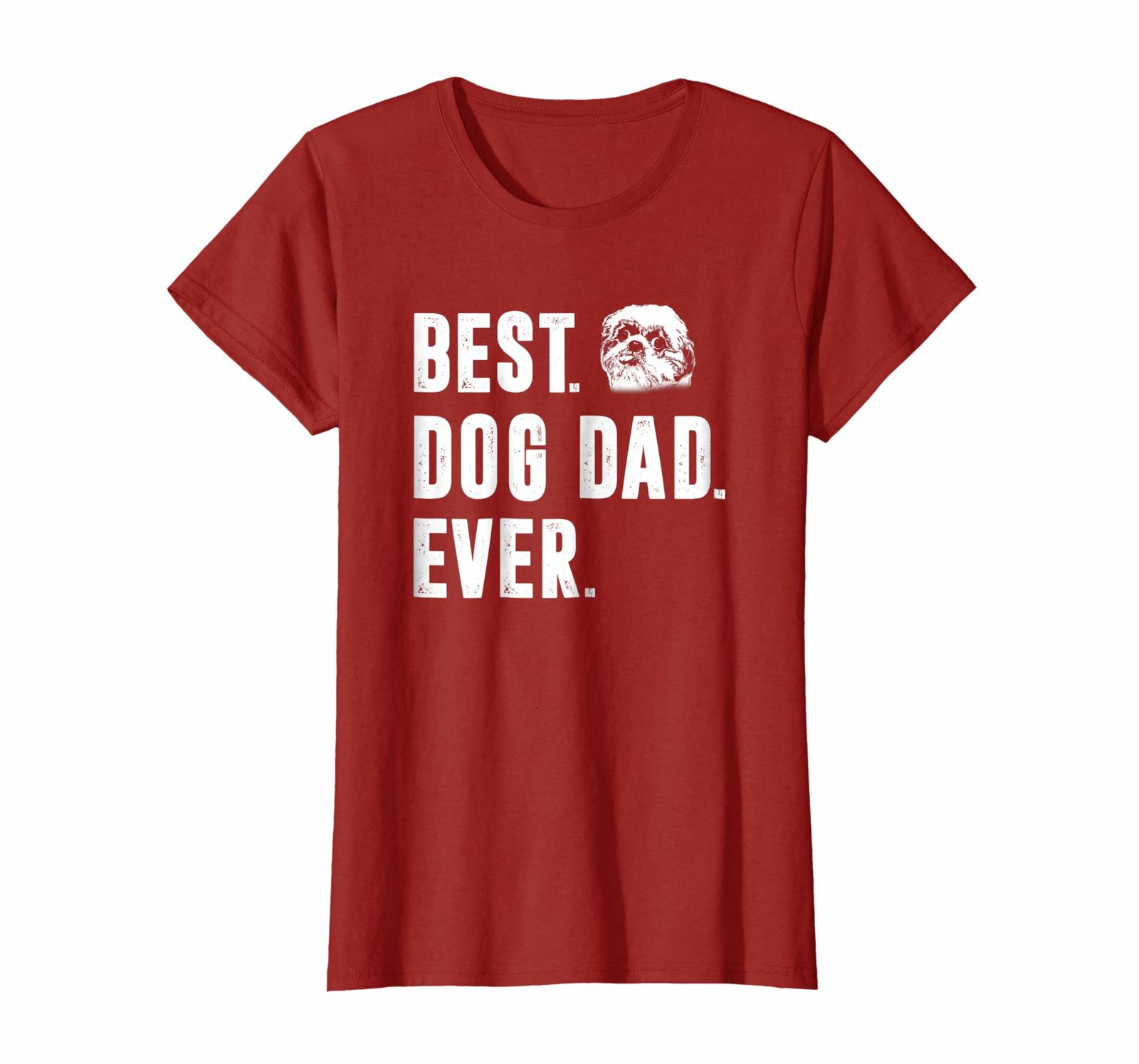 Dog Fashion - Best Dog Dad Ever T-Shirt Funny Shih Tzu dad Lover T shirts Wowen