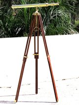 Home Decor Brass Telescope With Antique Finish With Tripod Floor Stand image 3