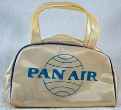 Rare Pan Air / Pan Am Carry on / Cosmetics Bag ~ Plastic with Handles an... - $49.99