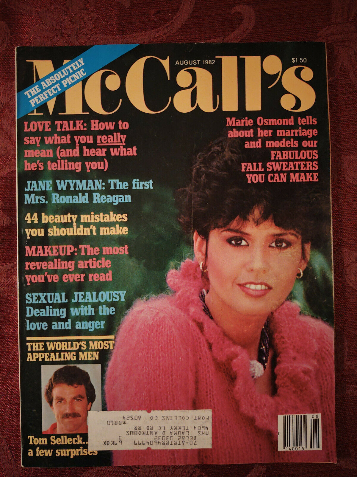 McCALLs Magazine August 1982 Marie Osmond Jane Wyman Alice Adams Sonya ...