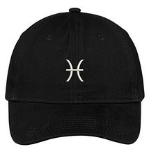 Trendy Apparel Shop Pisces Zodiac Signs Embroidered Soft Crown 100% Brus... - $18.99