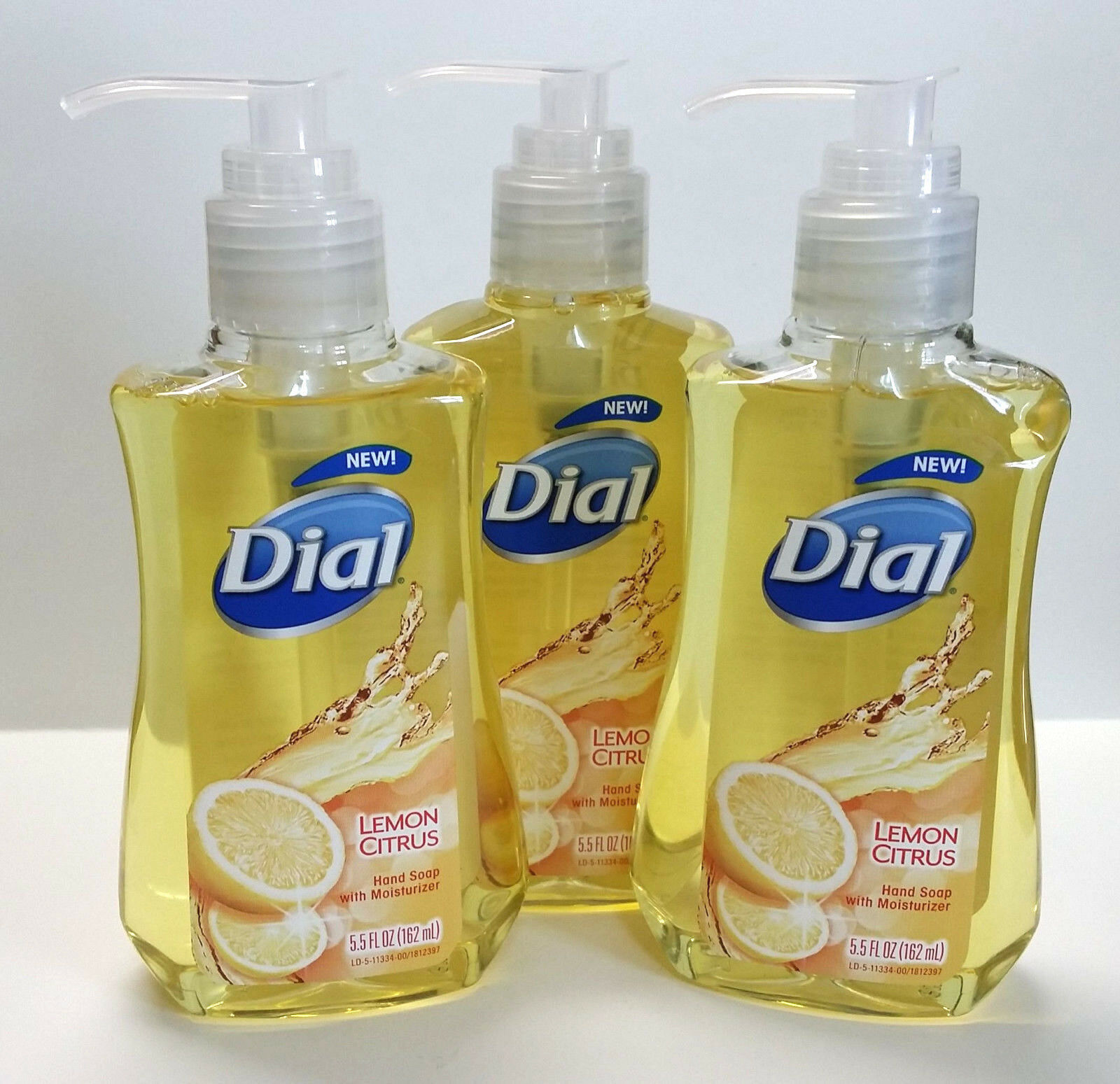 Dial Liquid Hand Soap with Moisturizer Lemon Citrus 5.5 oz (3 pack