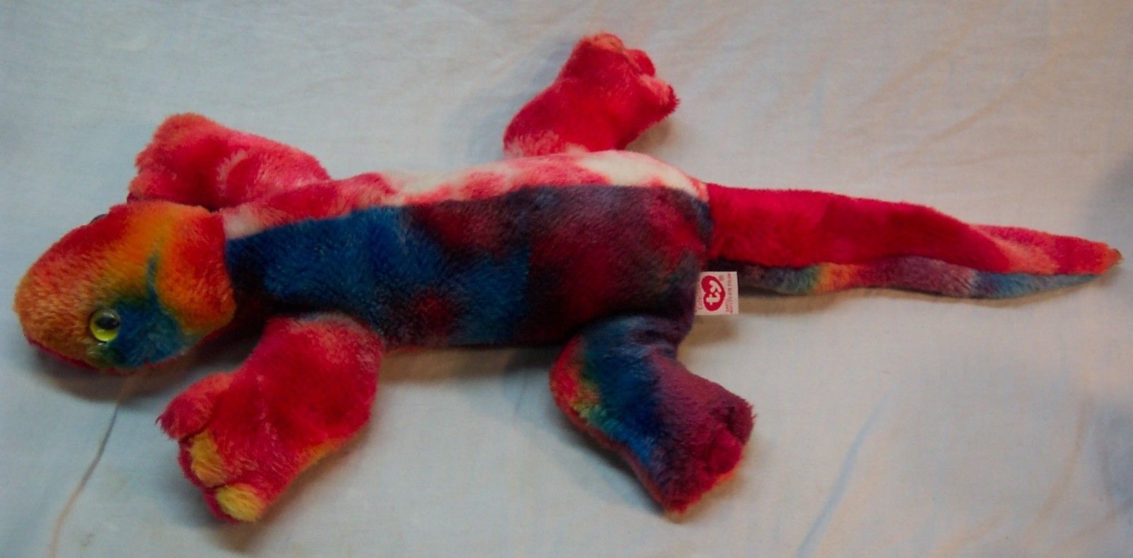 TY Beanie Buddies Buddy SOFT RED & BLUE LIZARD 20