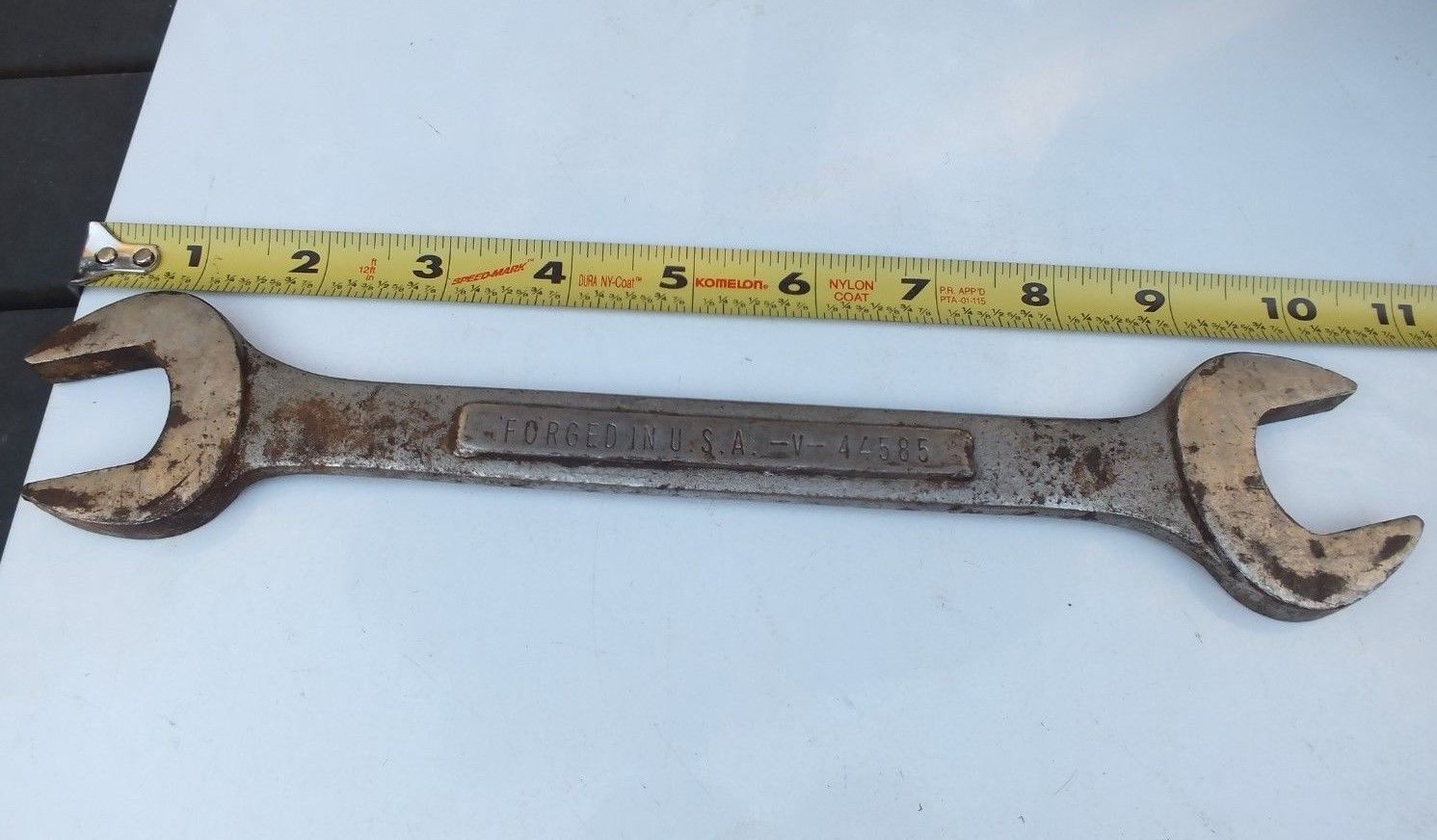 Vintage Craftsman V Series 44585 Double Open End Wrench, 15/16 1 Inch, USA Mechanics
