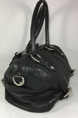 Fossil Large Black Leather Satchel Shoulder Bag - Missing Extra Strap - Women&#39;s Bags & Handbags