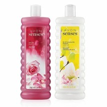 Avon Senses Soft Pink + Lily &amp; Honeysuckle Blossom -1 Set of 2 - Bubble ... - $29.98