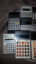  12 vintage calculators various brands Casio Lloyd&#39;s Sharp - $40.00