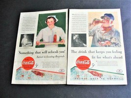 1930s Coca-Cola Something that will refresh you-Set of (2) Magazine Ads.... - $9.85
