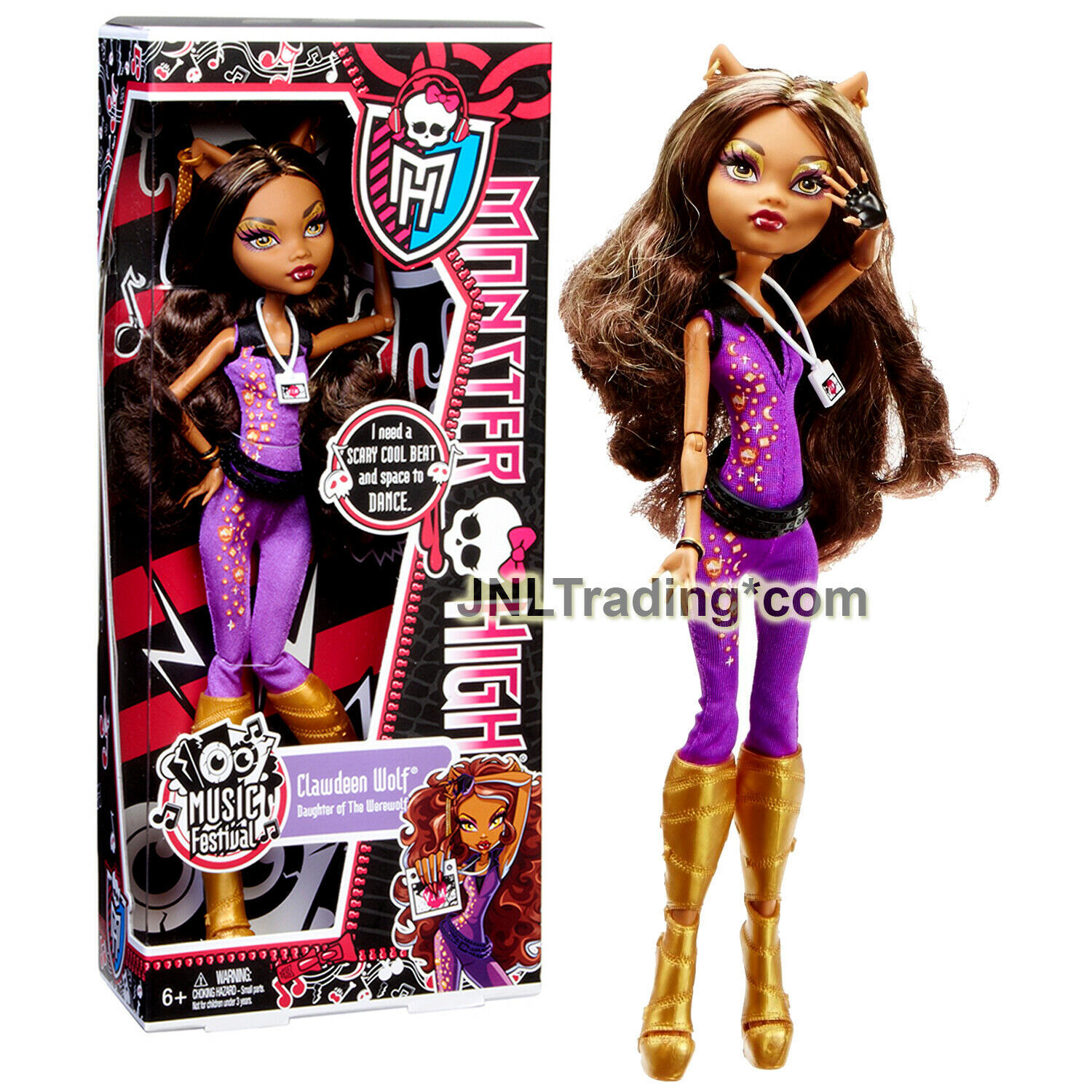 Primary image for Year 2012 Monster High Music Festival 11" Doll - Werewolf Daughter CLAWDEEN WOLF