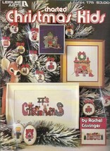 Charted Christmas Kids for Counted Cross Stitch Leaflet Leisure Arts 175 1980 - $4.94