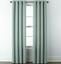 (1) JCPenney Home Arista Mint Light Green Teal Grommet Top Curtain Panel... - $44.09
