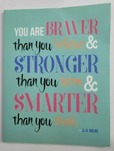 You Are Braver Than You Believe Blank Journal NEW Stronger Than You Seem... - $11.99