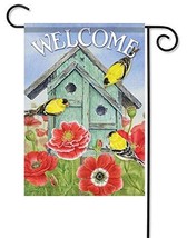 Goldfinch Gathering Garden Flag - 2 Sided Message, 12&quot; x 18&quot; - $24.95