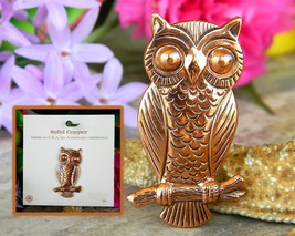 Vintage solid copper owl tree branch brooch pin bell trading post usa thumb200