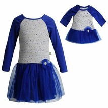 Dollie Me Girl 4 and 18&quot;  Doll Matching Sparkle Dress Clothes fit Americ... - $29.99