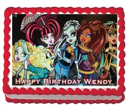 Monster High Edible Cake Images - $8.00