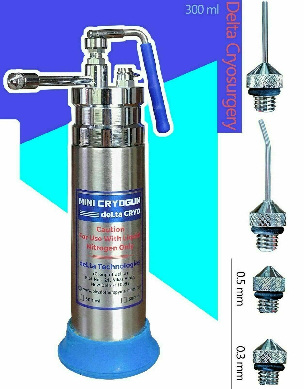 New 300 mL Mini Cryo Gun Liquid Nitrogen Spray Cryo System for