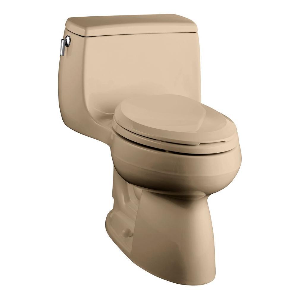 KOHLER One Piece Toilet 1Piece 1.28 GPF Single Flush Gravity Fed Gray