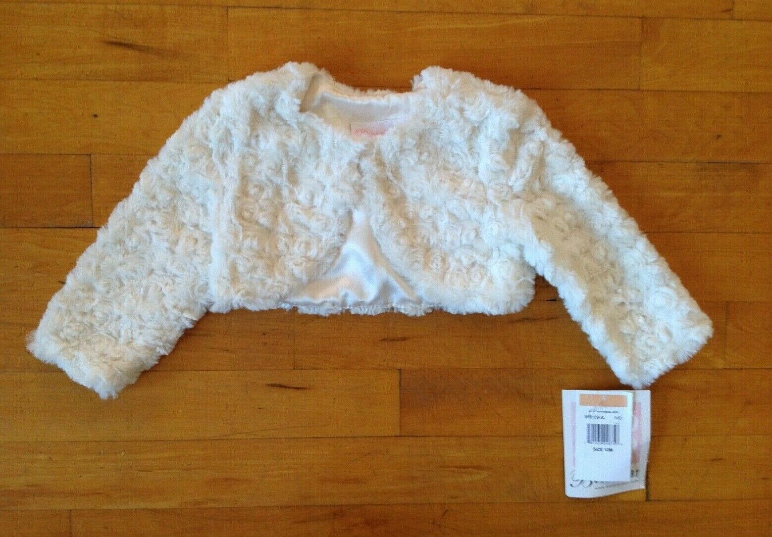 Carter's Shrug Sweater Cardigan 3 9 M Pink Ivory Cable Knit NWT Girl's 
