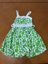 Girls Kids Speechless Green &amp; White Polka Dot Formal Sleeveless Dress Si... - $9.89