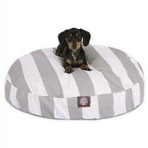 Majestic Pet 78899550705 Vertical Stripe Gray Small Round Dog Bed - $69.76