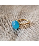 jBlue Chalcedony Ring, Handmade Silver Ring, Sterling Silver Ring, Gold ... - $31.20