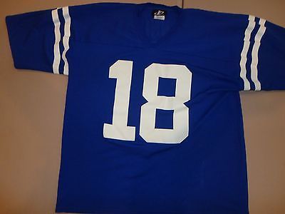Primary image for Vintage NFL Logo Athletic Indianapolis Colts #18 Peyton Manning Blue Jersey XL