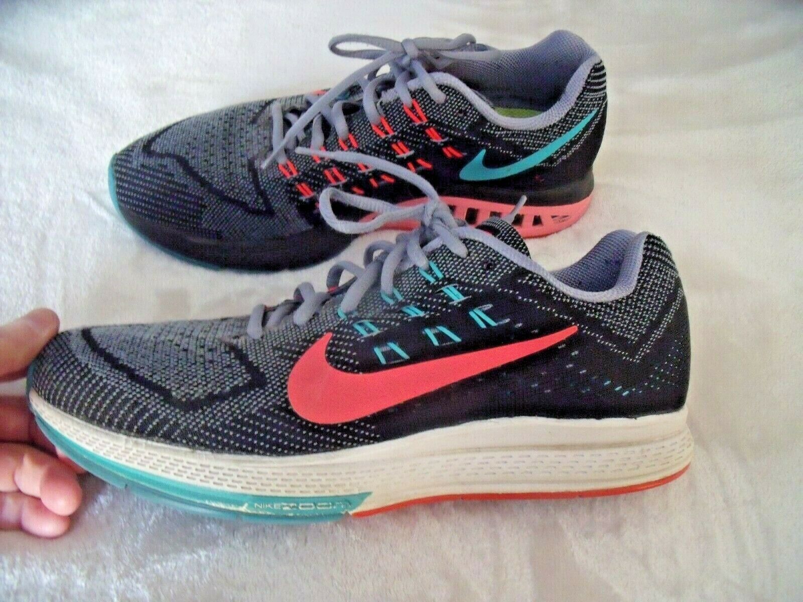 Primary image for  Women 10 NIKE Air Zoom Structure 18 Hyper Punch RUNNING SNEAKERS Black Green   