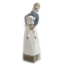 LLADRO  &quot;GIRL WITH LAMB&quot; #4584 GLAZED PORCELAIN FIGURINE - $117.81