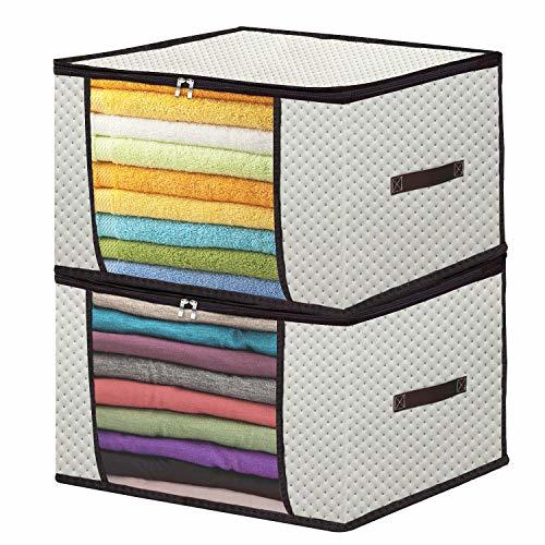 Onlyeasy Clothing Storage Zippered Bags - Fabric Foldable Closet ...