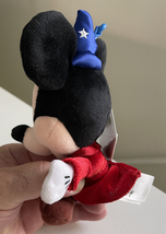 Disney Parks Sorcerer Mickey Mouse Plush Keychain Purse Hanger Key Chain NEW image 2