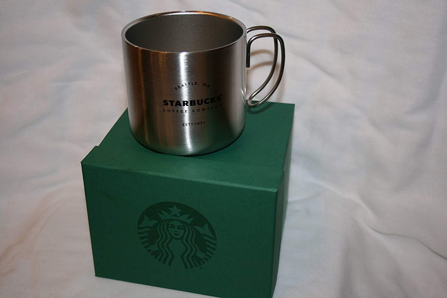 Starbucks 2016 Stainless Steel Handle 12 Ounce Mug New Mugs   762111158796a 