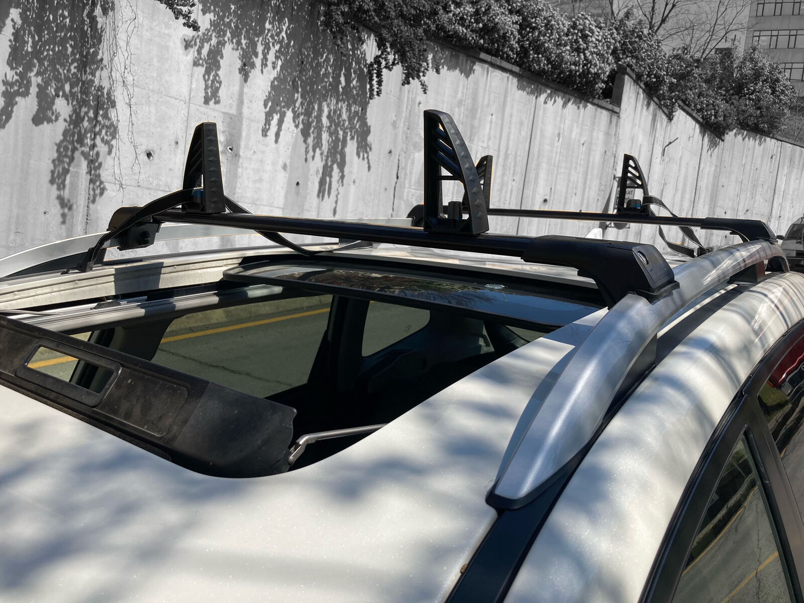 Roof Rack and Load Stops Ladder Tilt For Nissan Murano 20032010 Black