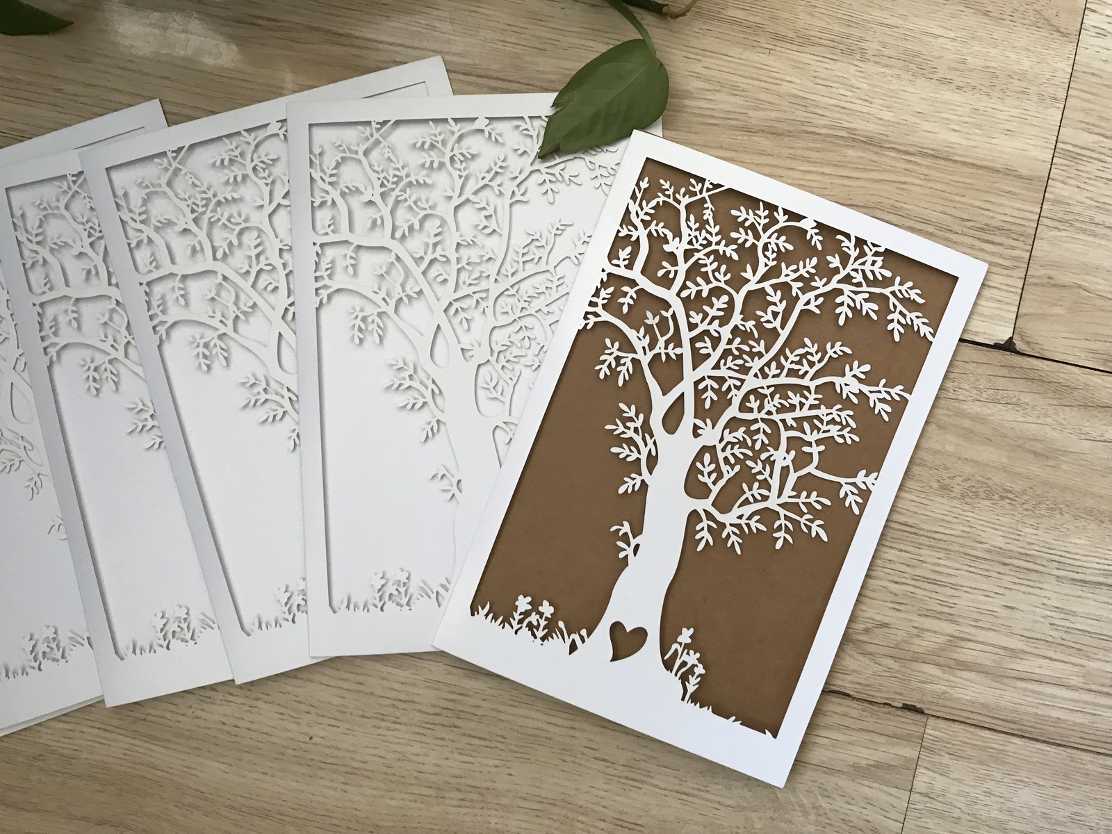 White Wedding Invitaitons,50pcs Laser Cut Wedding Card,Tree laser cut ...