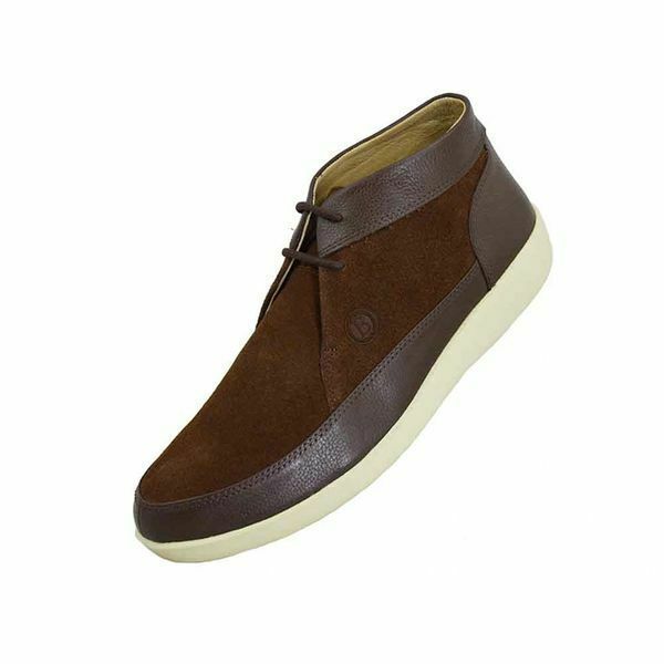 Johnny Famous Bally Style Men's Brown Suede Ankle Boots - Boots