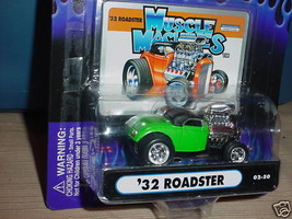 Muscle Machines '32 Ford Roadster 02-50 Green Mip Free Usa Shipping - $11.29