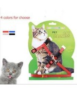 Cat Harness and Leash--Red--Adjustable - $5.99
