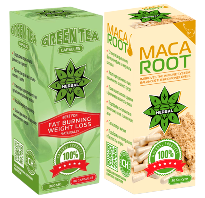 Green Tea Caps Maca Root Immune Detox Hormonal Balance Energy