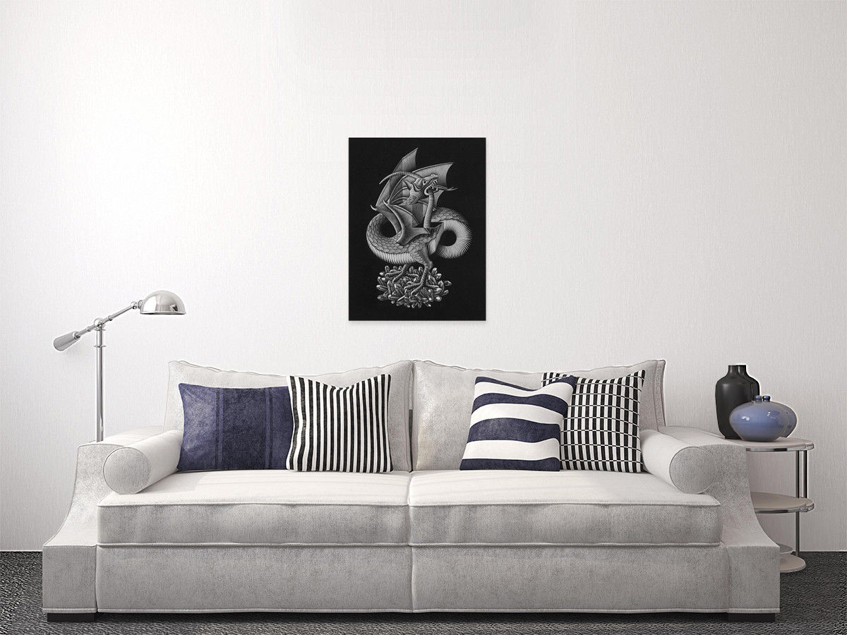 Mc Escher 'dragon' 1952 - Fine Art Print and 10 similar items