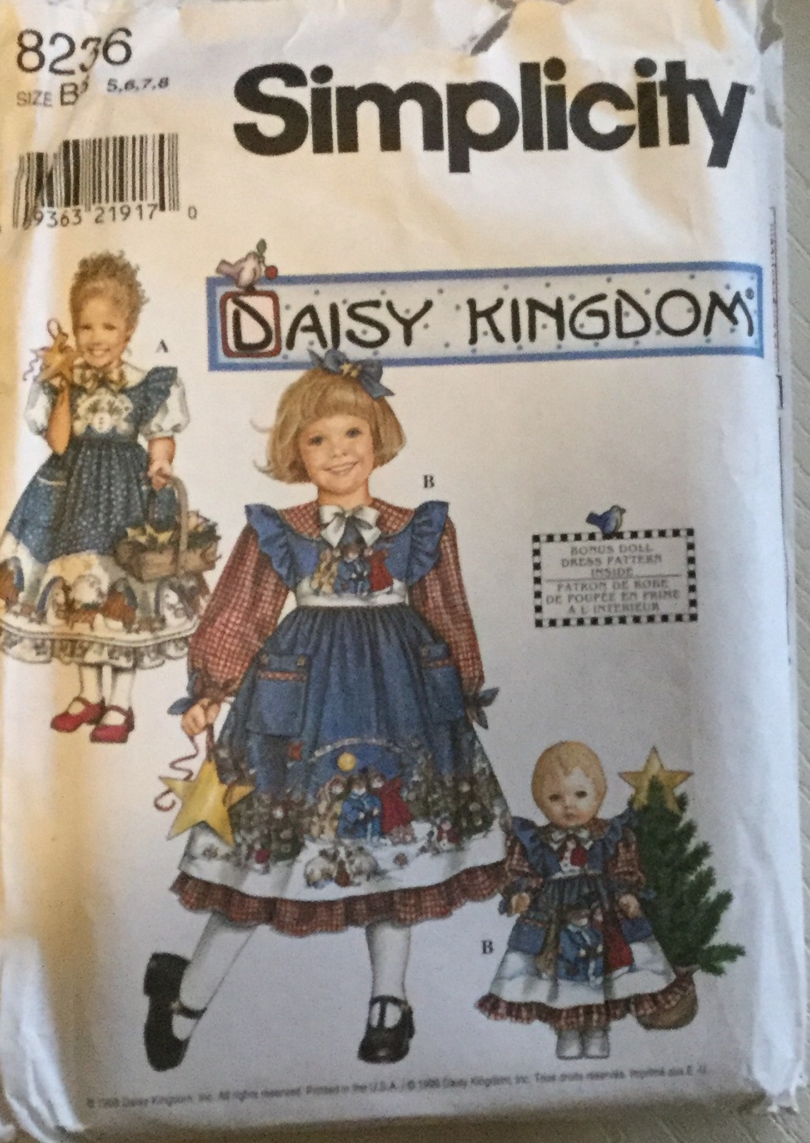 Simplicity 8236 Daisy Kingdom Dresses for Girls & Dolls Size BB (5-6-7 ...