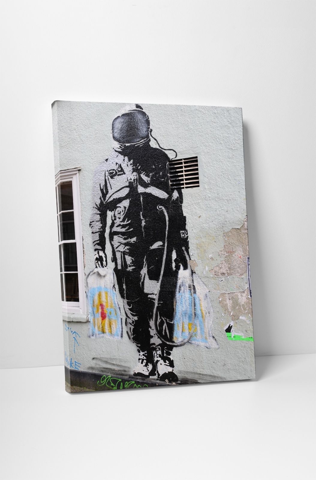 BONUS BANKSY WALL DECAL! Banksy Mild Mild West Gallery Wrapped Canvas Print