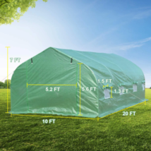 Large Greenhouse - 20' x 10' x 7' - Walk-in Tunnel Tent - Sturdy Steel Frame image 1