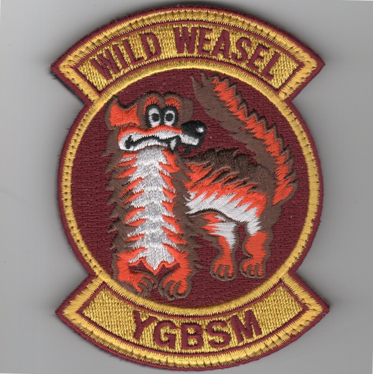 4 Usaf Air Force Wild Weasel Ygbsm Zap Red Hook Loop Embroidered